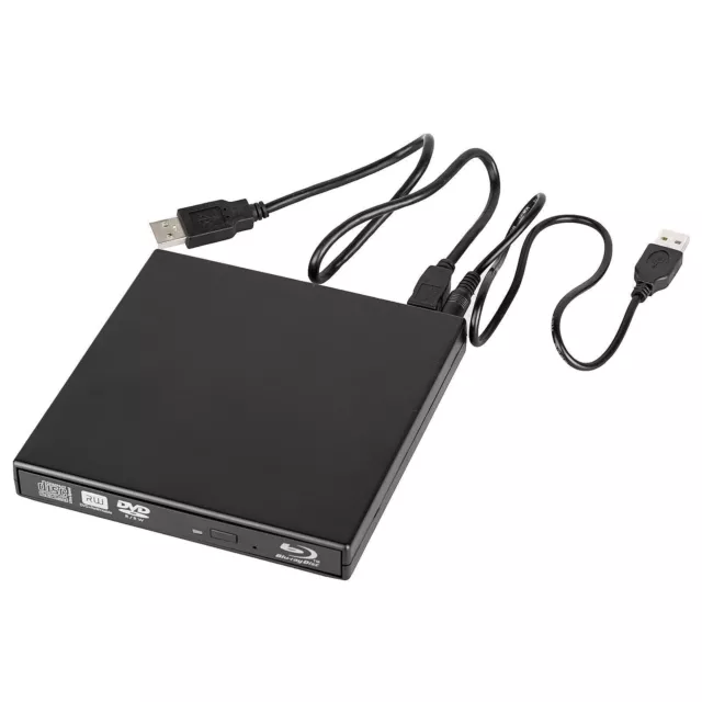 External Blu-Ray Player BD Combo Drive DVD Burner USB Power for Laptop Computers