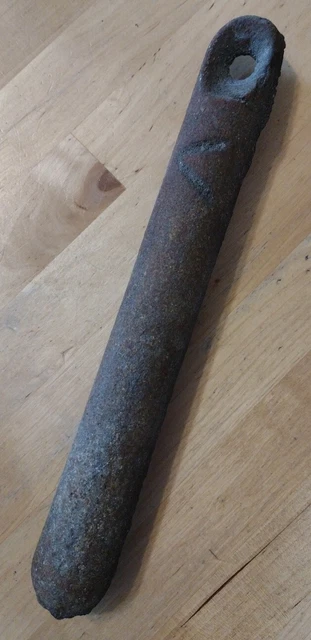 Antique 5 lb Window Sash Weight Cast Iron Counter Original Vintage