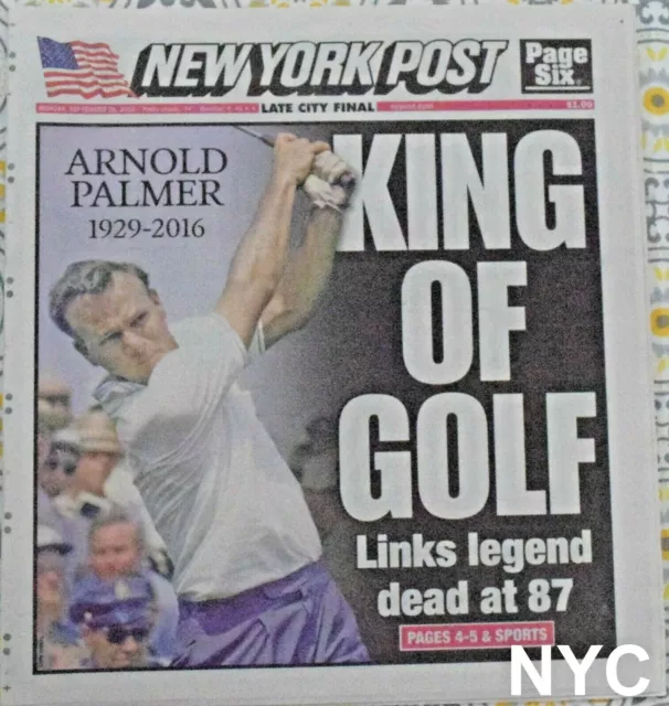 Arnold Palmer Dead New York Post September 26 2016