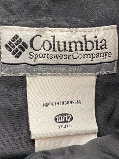 Columbia Sportswear Ski Snow Pants Youth Size 10/12 Black Elastic Back Waist 3