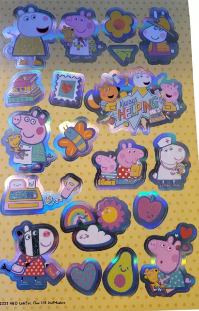 Peppa Pig Stickerblock über 100 Stück Glitzernde Aufkleber 6 Stickerblätter 3