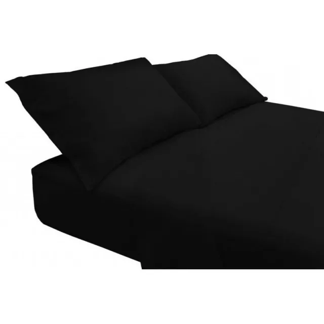 Plein Drap De Lit, Draps De Couleur Unie Noir