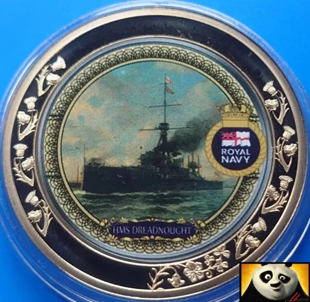 2020 Ships of the Royal Navy HMS DREADNOUGHT 40mm Commemorative Coin Medal