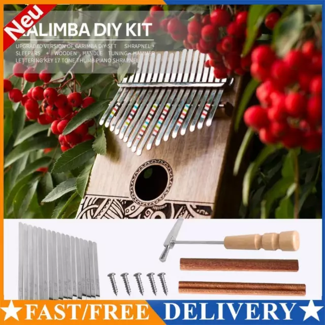 Musikinstrument Zum Selbermachen Teile mit Schlüsseln Brücke Stimmhammer Kit für 17 Tasten Kalimba