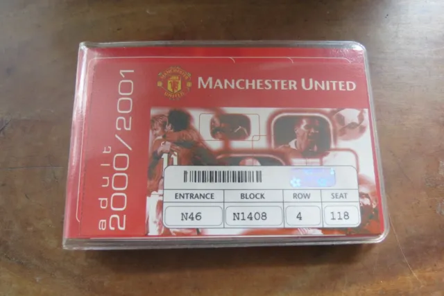 Manchester United Season Ticket Book 2000/01 - Plastic Wallet & Season Ticket