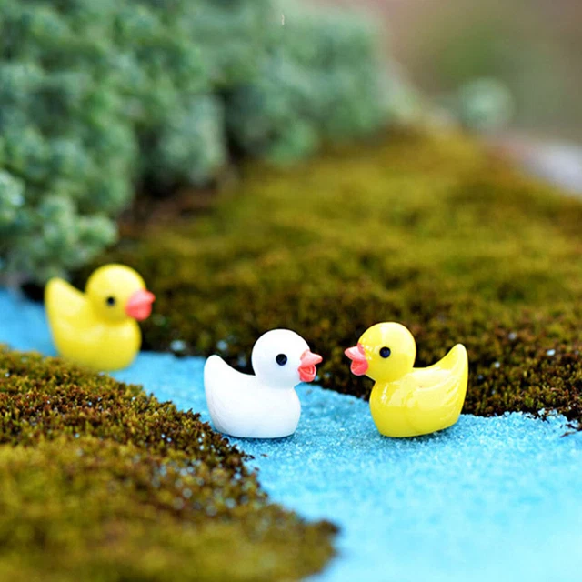 50 Pcs Miniature Toys Resin Duck Charms Artificial Duck Terrarium Decor Fairy 8