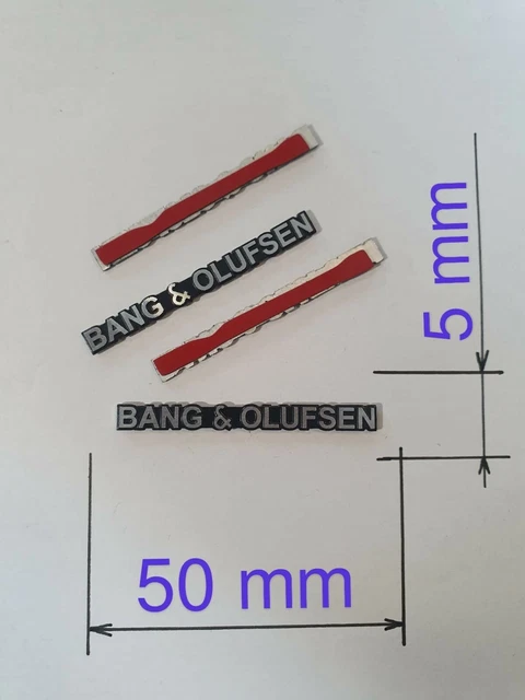 Set Of 5 B&O (Bang & Olufsen) Aluminum Speaker Badges - Car Styling Stickers 6 thumbnail image