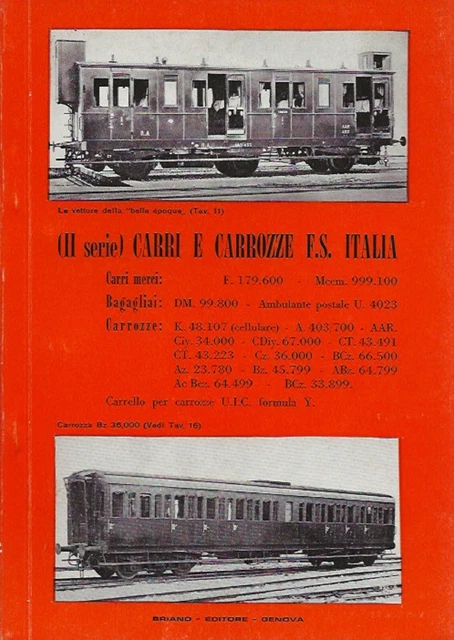 Carri Carrozze Ferrovie Stato Italia  Briano Merci Ambulanti Postali