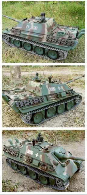 Heng Long RC Panzer Jagdpanther Pro-Modell V7.0 1:16 Stahlgetriebe & Metalketten