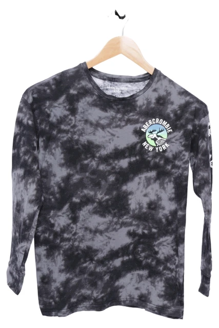 Maglietta a maniche lunghe ABERCROMBIE FITCH bambini nera taglia 11Y