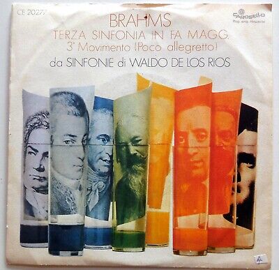 Disco Vinile 45 Giri Brahms Terza Sinfonia Fa Magg Waldo De Los Rios