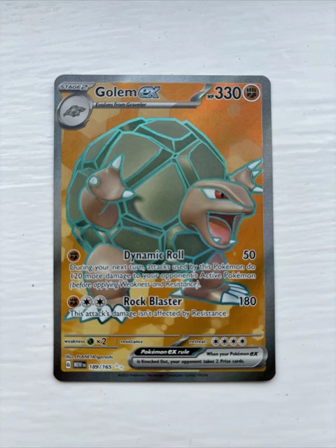 GOLEM EX 189/165 Holo Ultra Rare English S & V 151 - Pokemon Card EUR
