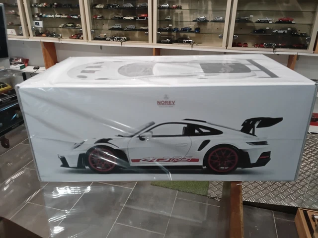 Miniature Porsche 911 GT3 RS 2022 Norev 1/12 - Blanc Et Rouge - Neuf Sous Blister