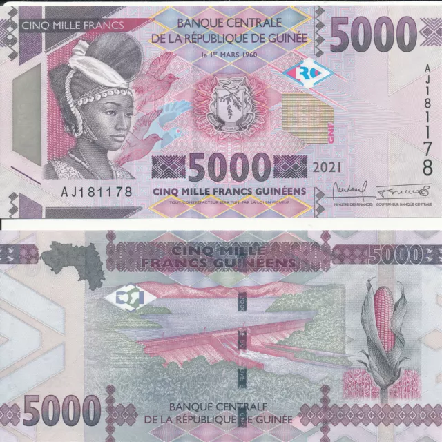 Guinea - 5000 Francs 2021 UNC - Pick 49