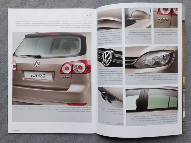 Volkswagen VW Golf Plus Aug 2010 Uk Sales Brochure (44 Pages A4) Very Good Cond. 2