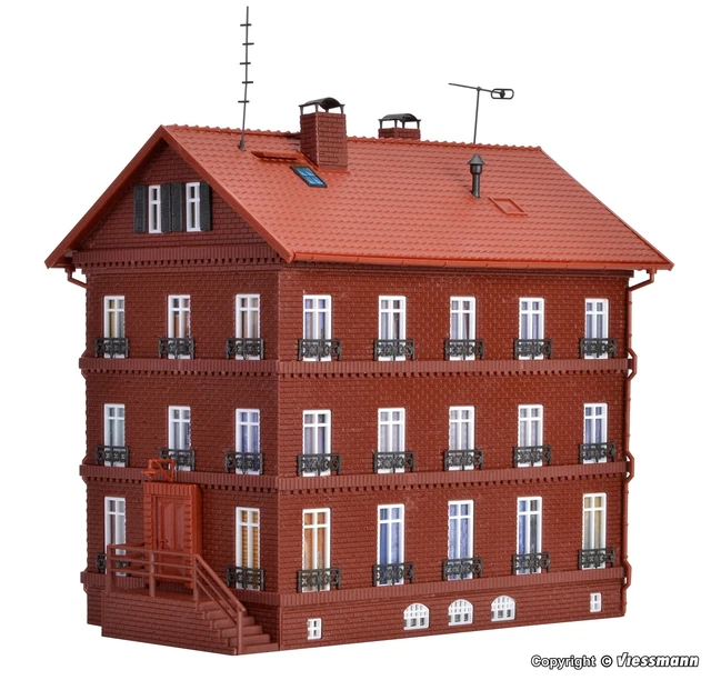 Busch Modelleisenbahn-Gebäude H0 Wohnhaus mit Anbau hier online kaufen