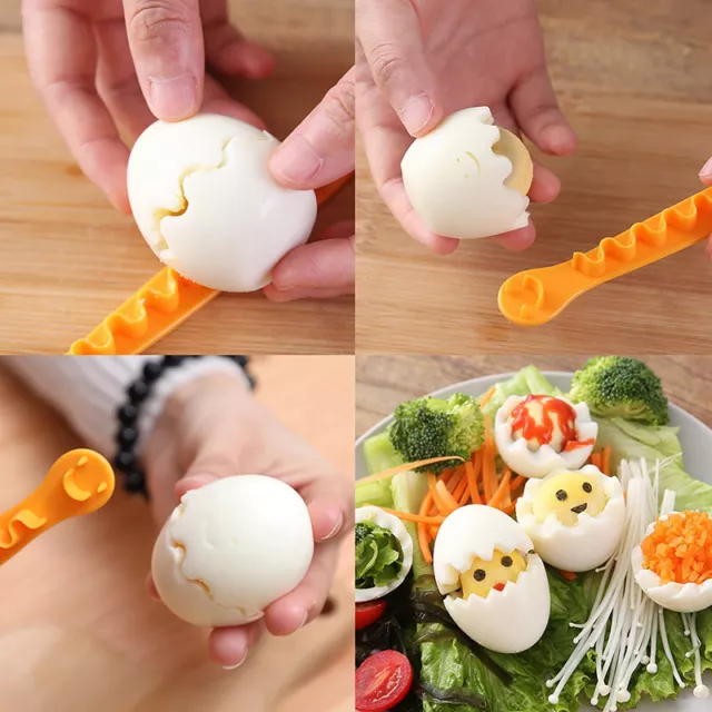 2 Pcs Fancy Cut Eggs Cooked Eggs Cutter Household Boiled Eggs Creative ToolYESD