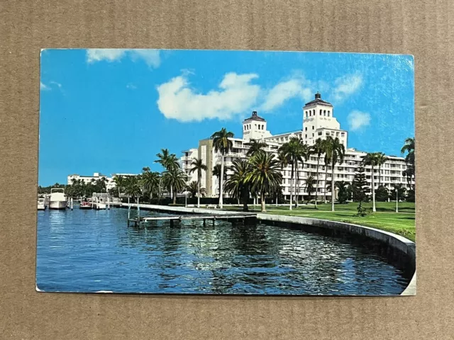 Postcard Palm Beach Florida Hotel Row Lake Worth Biltmore Hotel Vintage FL PC