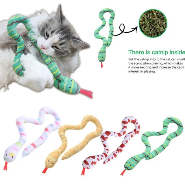 Jouets chat Jouet interactif résistant aux morsures serpent peluche chat Chien `