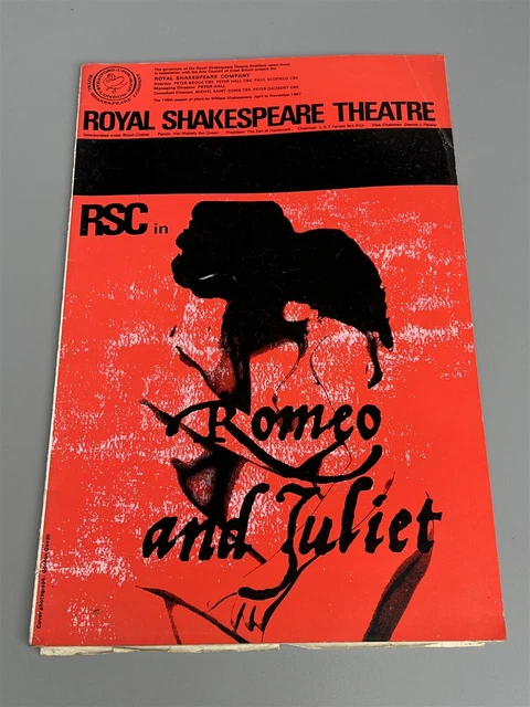 VINTAGE ROYAL SHAKESPEARE Theatre Rsc Romeo And Juliet Program Brochure ...
