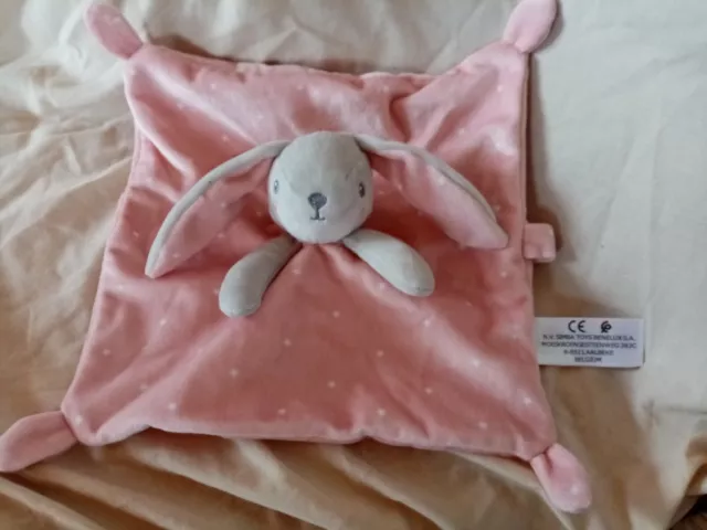 doudou plat lapin rose étoile SIMBA TOYS Kiabi état neuf