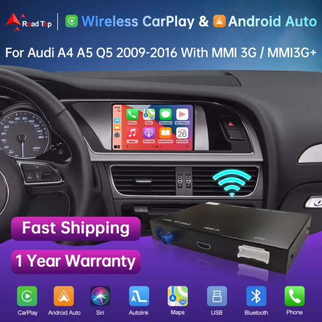 Kabellos CarPlay Android Auto Spiegellink AirPlay für Audi A4 A5 Q5 2009-2015