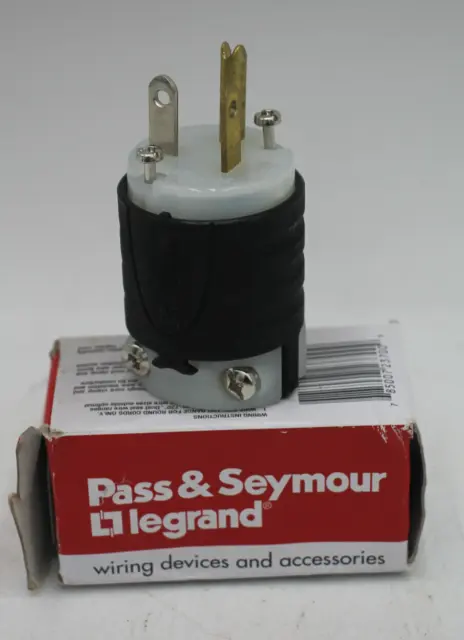 PASS & SEYMOUR USA Mains Plug 20A Cable Mount 125V PS5366-X - New