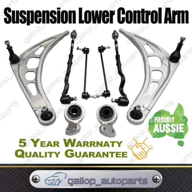 For BMW E46 Control Arm Tie Rod Suspension Front Kit Wishbone End Sway Bar Link