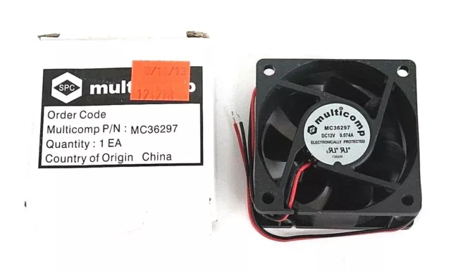 Lot Of 4 Nib Spc Multicomp Mc36297 Axial Fans 12Vdc, 0.074A 2