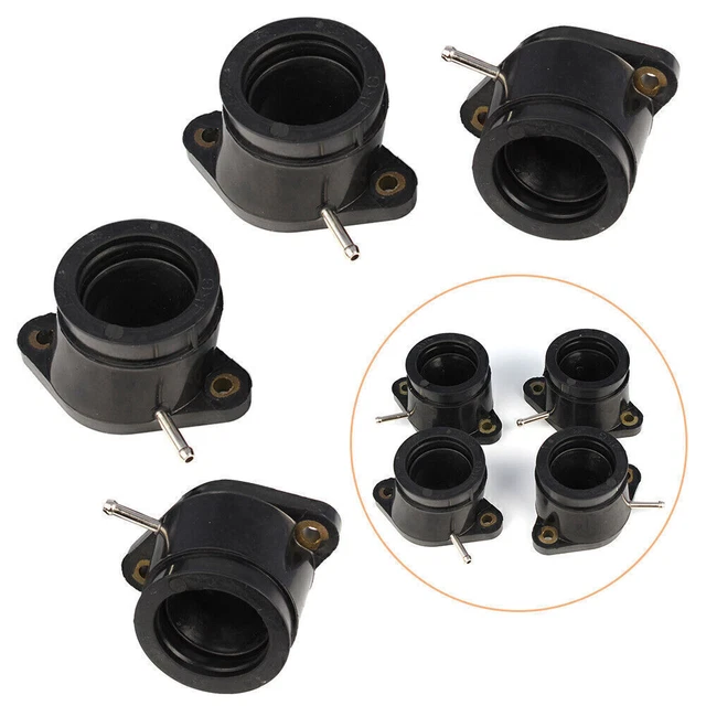 Carburetor Adapter Intake Manifold Boot For Yamaha XJR1200  XJR1300 Black 4PCS