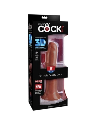 Triple Density Cock 8 Inch - Marrón