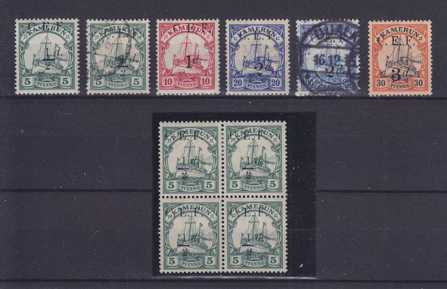 Kamerun Britische Besetzung 1915, 10 Briefmarken
