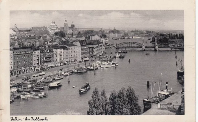 Stettin Szczecin AK uralt Am Bollwerk Pommern Polen Polska 1902203