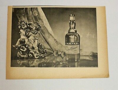 Pubblicità vintage 1950 CAMPARI CORDIAL advertising publicitè werbung reklame