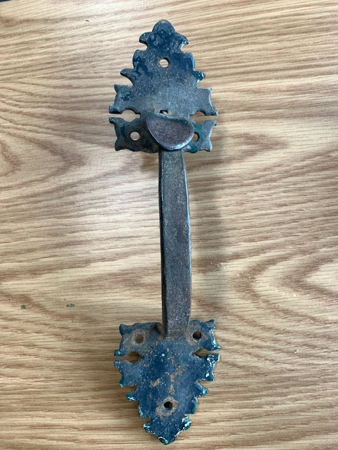 Antique rustic Iron Thumb Latch Barn Door Handle 10 3/4" PATINA