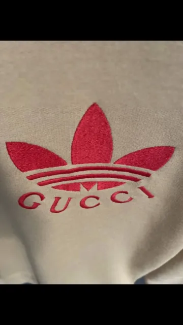 ORIGINALE Felpa Gucci x Adidas beige NUOVA con cartellino
