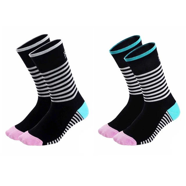 2Pairs Road Cycling Socks Bicycle Riding Bike Sport Ankle Socks Black XC MTB BMX