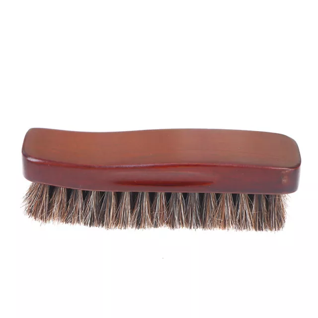 Natural wood Bristle Horse Hair Shoe Boot Brush Care Clean Shine Polis-tz 2