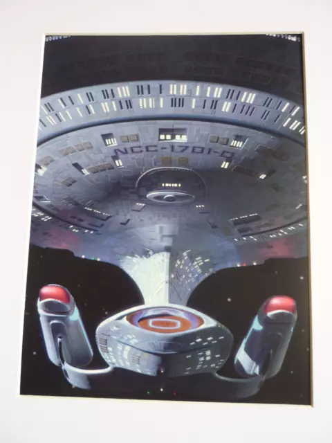 A4 poster ready frame mount STAR TREK USS ENTERPRISE NCC-1701-D FULL SHOT