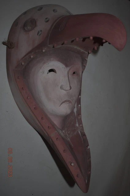 Orig $399 Wow!! Inuit Shaman Transformation/Bird-Man Mask, 16" Orig $399 Wow!! Inuit Shaman Transformation/Bird-Man Mask, 16"