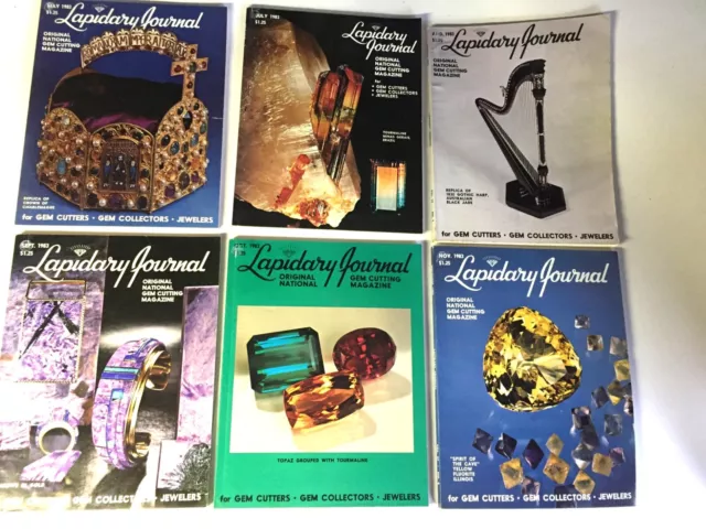 Lapidary Journal Magazine Lot of 6 Magazines 1983  -MAY-JULY -AUG -SEPT -OCT-NOV