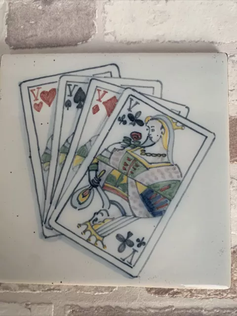 Vintage Makkum Tile Playing Cards