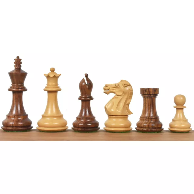 3.6" Professional Staunton Chess Pieces Only set- Weighted Golden Rosewood