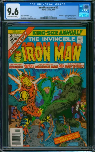 Invincible Iron Man King-Size Annual #3 CGC 9.6 NM+ OwWp Marvel 1976 Man-Thing