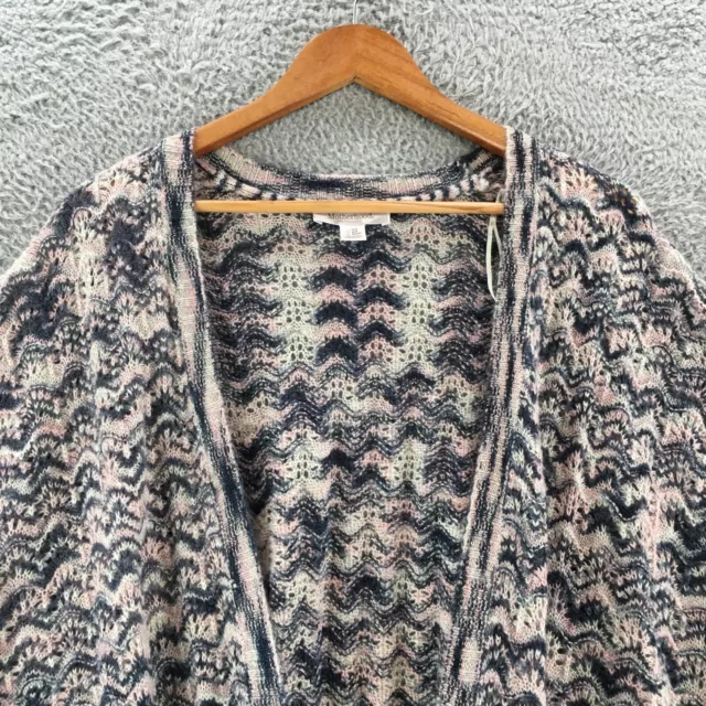 Motherhood Maternity Cardigan Sweater Womens One Size Multi Knit Open Front 2