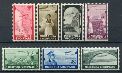 Albania Occ. Italiana 1940 Ordinaria P.a. Serie Completa Mnh** Sassone S7