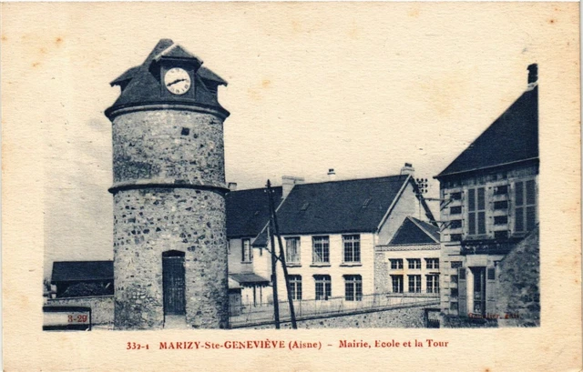 CPA MARIZY-Ste-GENEVIEVE Town Hall School and the Tower (863100)
