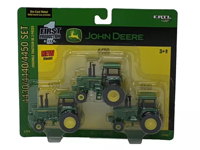 1/64 Ertl John Deere 4430/4440/4450 Tractor Set First Edition