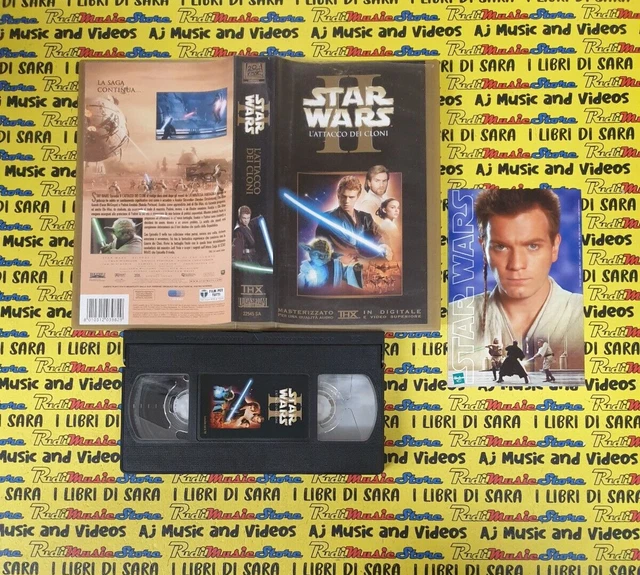 VHS FILM STAR WARS II L'ATTACCO DEI CLONI MASTERIZZATO 2002 LUCASFILM ...