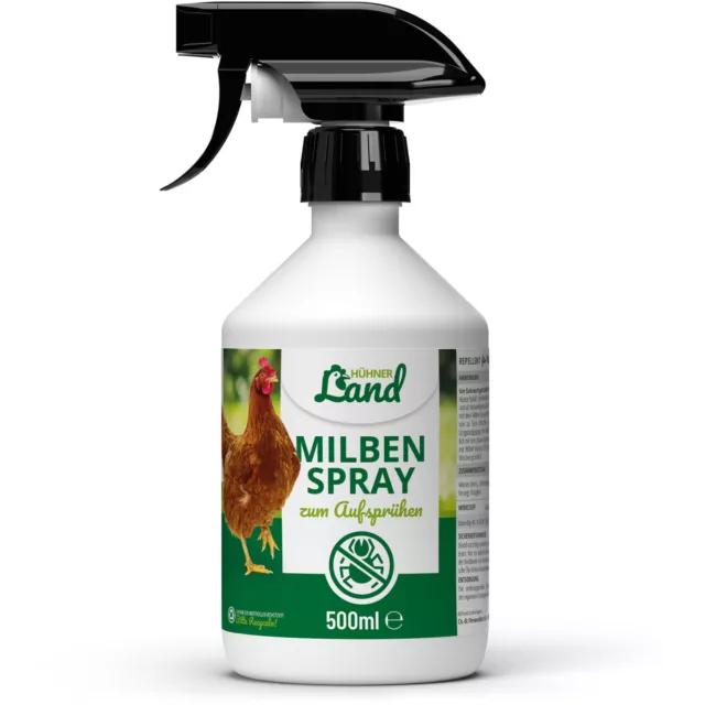 HÜHNER Land Milben Spray für Hühner 500ml - Gegen Milben & Parasiten